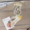 Ultra-thin Transparent Crystal Silk Insole Women Summer Harajuku Crew Insole Retro Flower Streetwear Elastic Insole