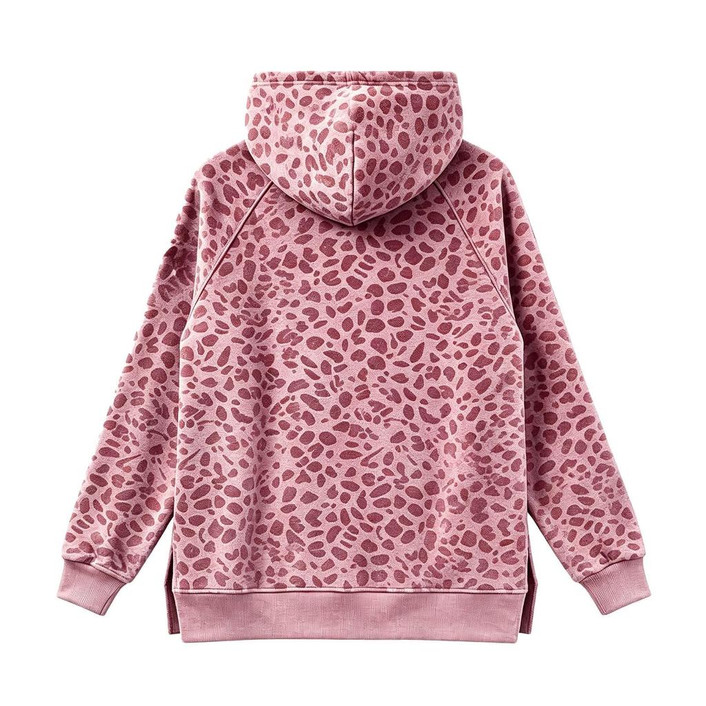Damen Casual Sweatshirt Top mit Leopardenmuster und Dreiviertelärmel