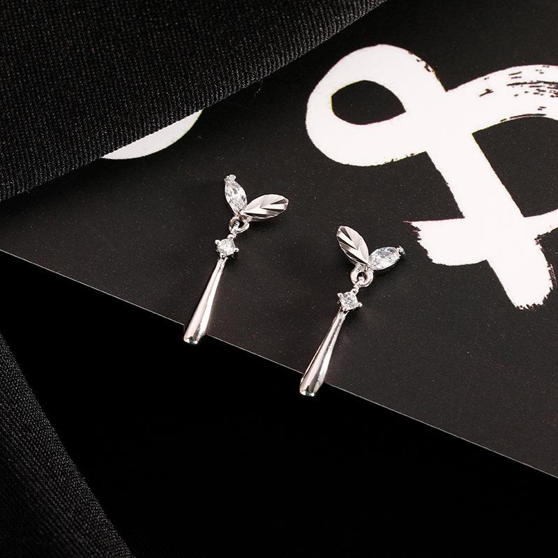 Sterling Silver Flower Drop Earrings For Women Niche Luxury Stylish Ear Jewelry