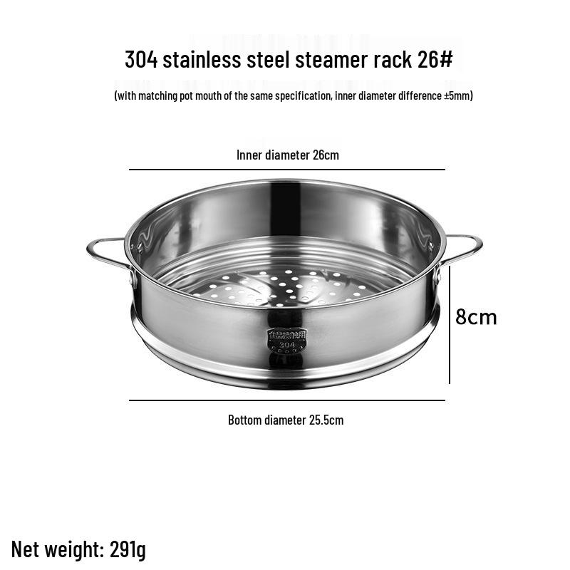 304 Stainless Steel Stackable Steamer Basket with Double-ear Handles