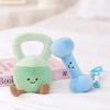 Cartoon Simulation Kettlebell Dumbbell Plush Toy Lovely Stuffed Fitness Equipment Doll Bag Pendant Kawaii Room Decor Gifts