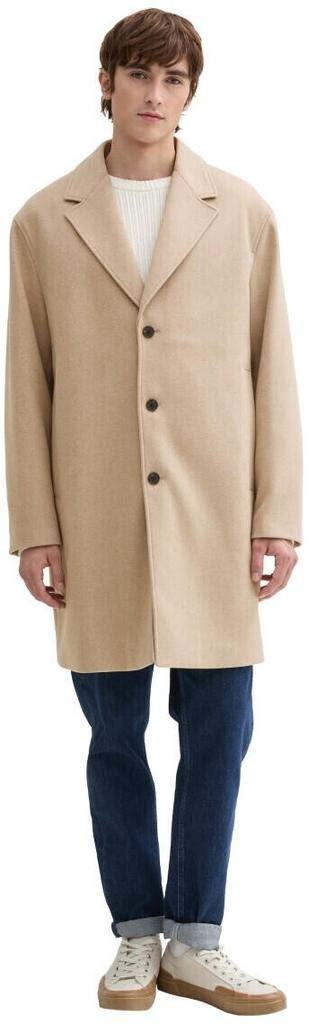 Coat Tom Tailor Denim Relaxed with Wool Content Foggy Beige Melange (1042407_35750)