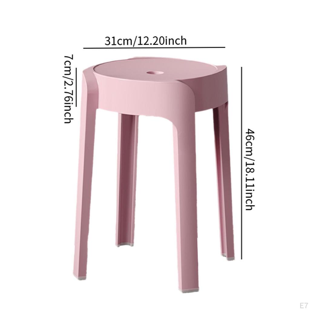 Round Stool Dining Table Dressing Stackable for Living Room Hotel