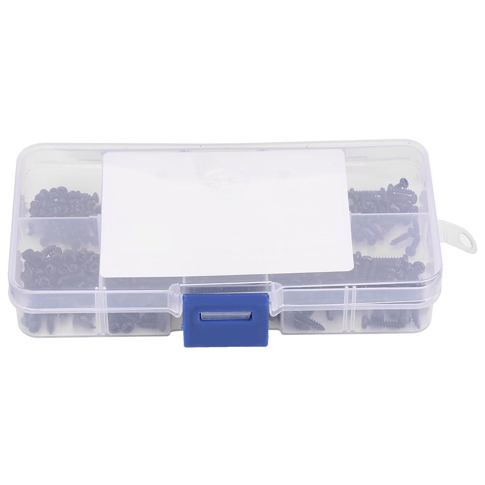 400Pcs Black M2 M2.6 Cross Pan Head Self Tapping Screws Set Assortment Kit