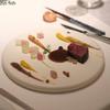 Thickened Ceramic Dining Plate Round Western Style Steak Plates Pizza Pan Serving Plate Sushi Plates Dessert Bowl Fruit Dish