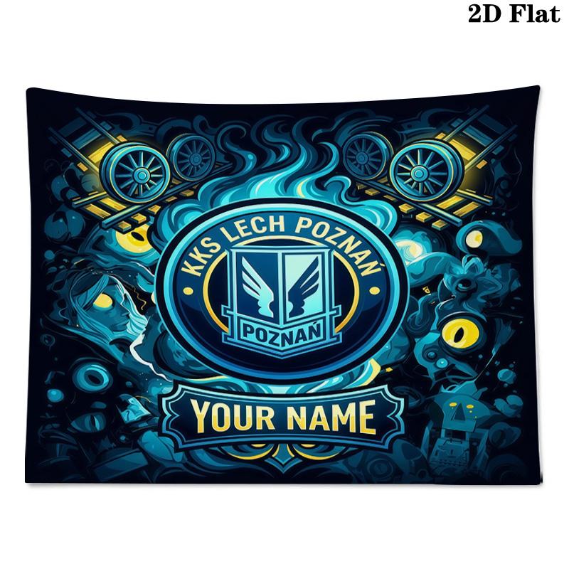 Custom Name Lech Poznan Printed Tapestry – Wall Hanging for Bedrooms, Dorms, and Home Decor