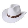 New western cowboy hat, performance jazz hat, belt accessory, felt hat, couple's hat, trendy