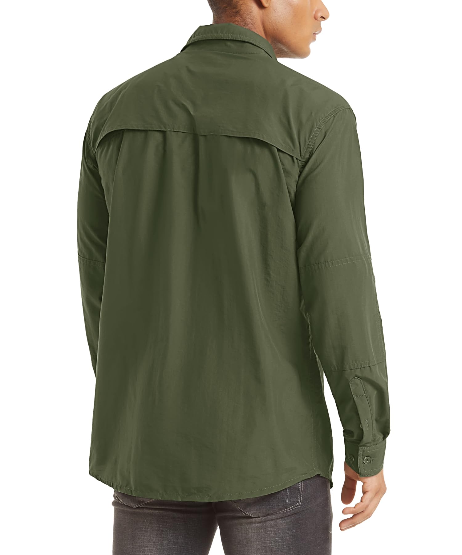 

KEFITEVD Military Cool and Perfect for and Size M Shirt, Green, Casual, Hiking, Fishing, Camping, Work, Fall,