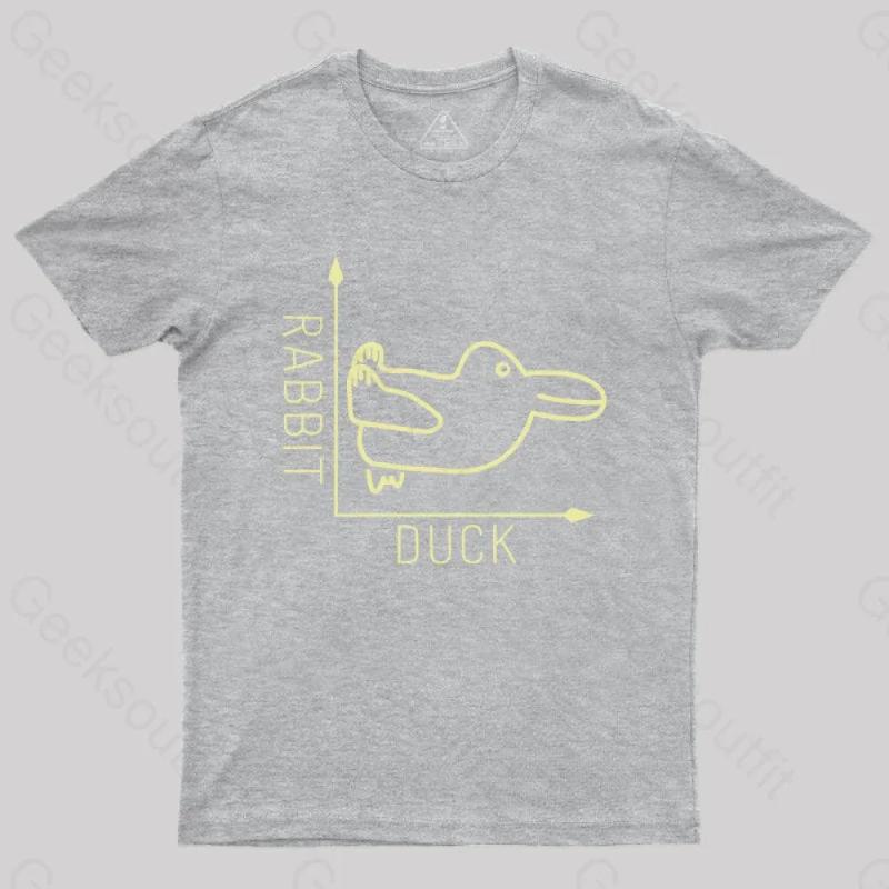 Rabbit or Duck Funny Geek TShirt New SpringSummer Arrivals Regular Fit Casual Streetwear