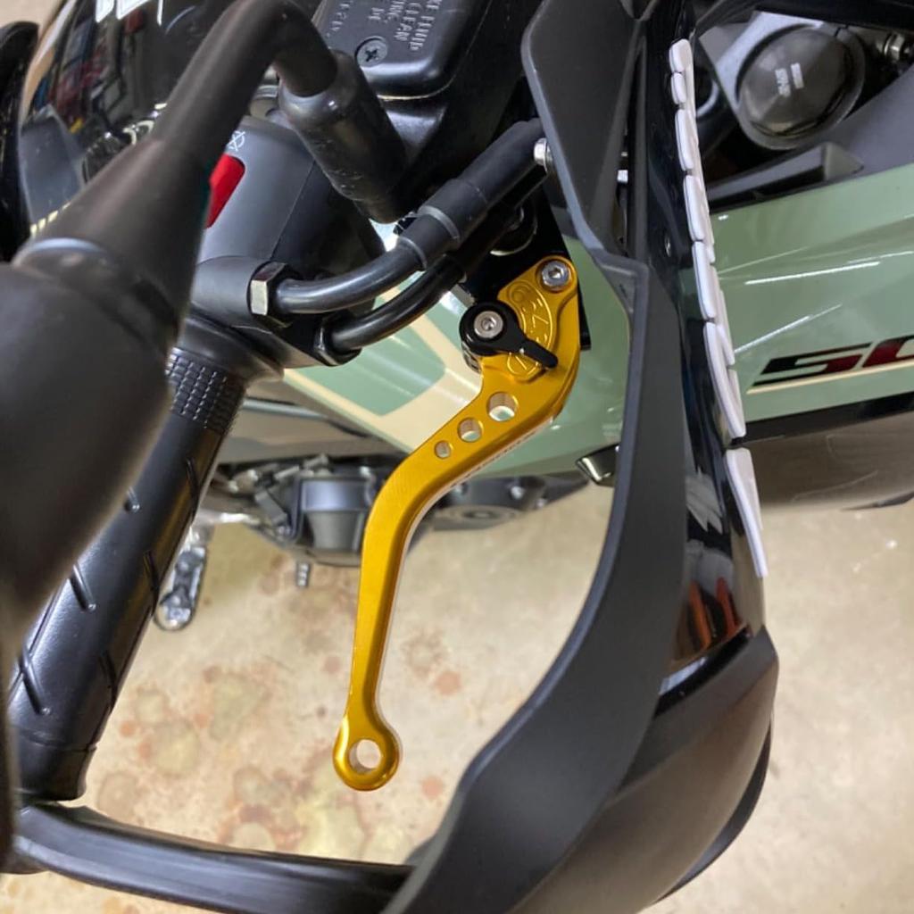 Compatible with Triumph Street Scrambler 2017-2022 Short Brake Lever Clutch Lever, CNC Aluminum Alloy Made (Black)