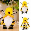Gnome Ornament Bee Day Theme Soft Texture High Resilience Stuffed Non-shedding Sunflower Tentacle Faceless Doll Home Decoration TY