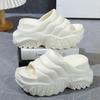 2024 Summer Thick-Soled Wedge Heel Slippers for Outdoor Wear - Platform Sole Flip Flops for Heightening and Slimming.
