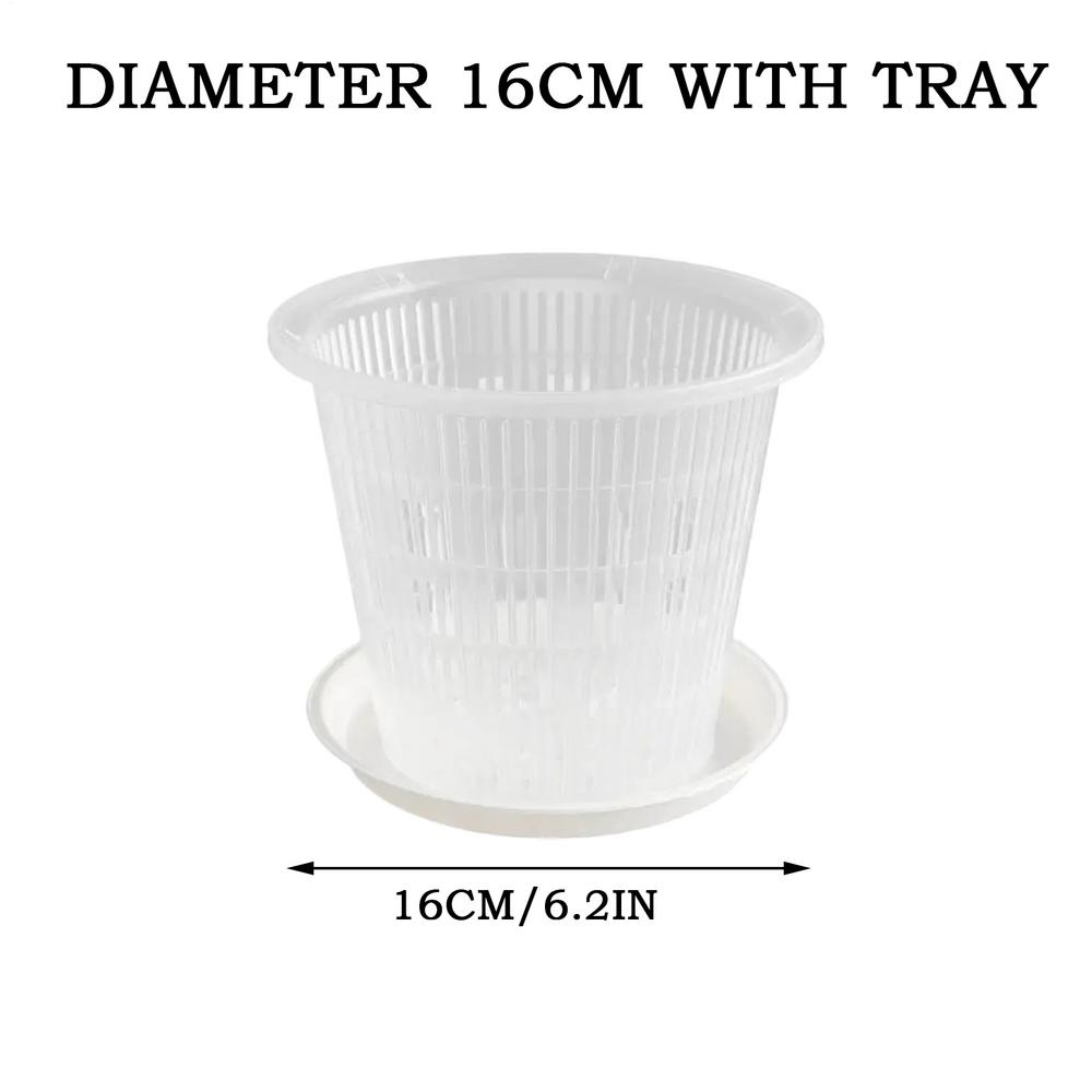 Clear Orchid Pot Root Control Rose Pansies Flower Pots ABS Planter With Holes Breathable Plant Growth Container Rose Pansies