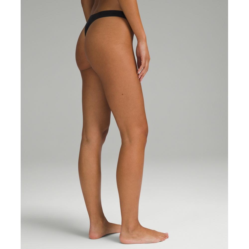 Lululemon Wundermost Ultra Soft Nulu Dipped Waist Thong Underwear  3 Pack Black