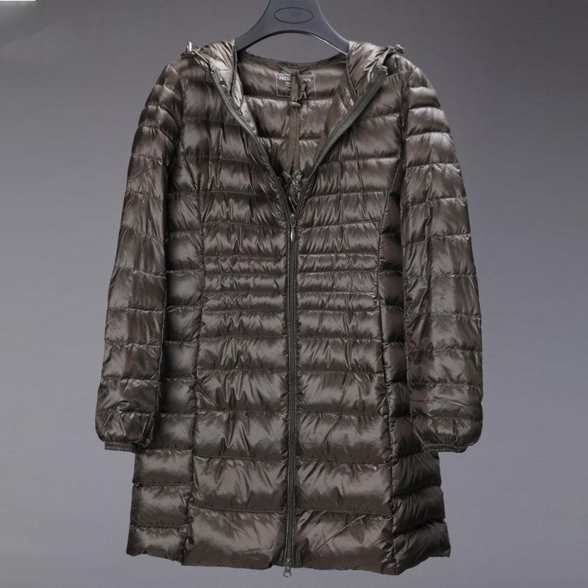 

Женские куртки-пуховики с капюшоном, поступление, женский ультралегкий, компактный, теплый, приталенный пуховик 6XL темно-зеленого