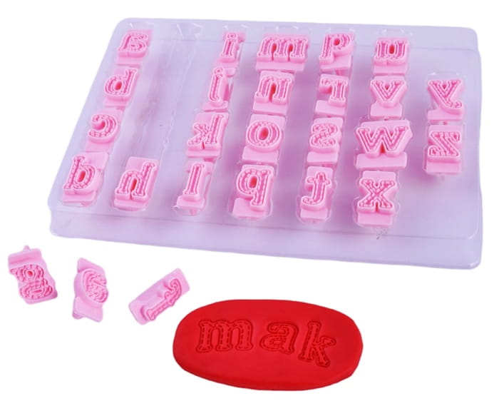 Sugar Fondant Lowercase Letters Alphabet Cutter Template