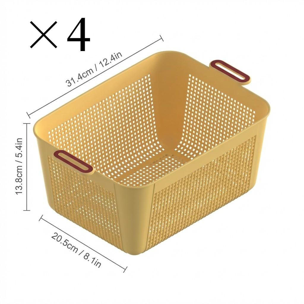 1/2/4PC Plastic Cosmetic Storage Basket Large Capacity Desktop Stationery Organizer Multifunctional Bathroom Sundries Basket