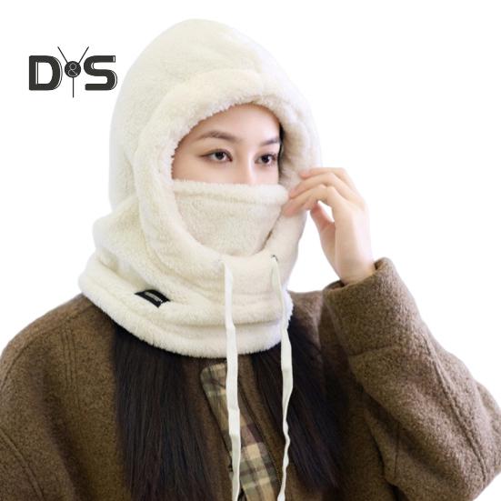 

Женская зимняя шапка-балаклава с защитой для лица, толстая теплая флисовая ветрозащитная, для езды на велосипеде, регулируемая, полная защита, для путешествий на открытом воздухе, для катания на лыжах в холодную погоду белый