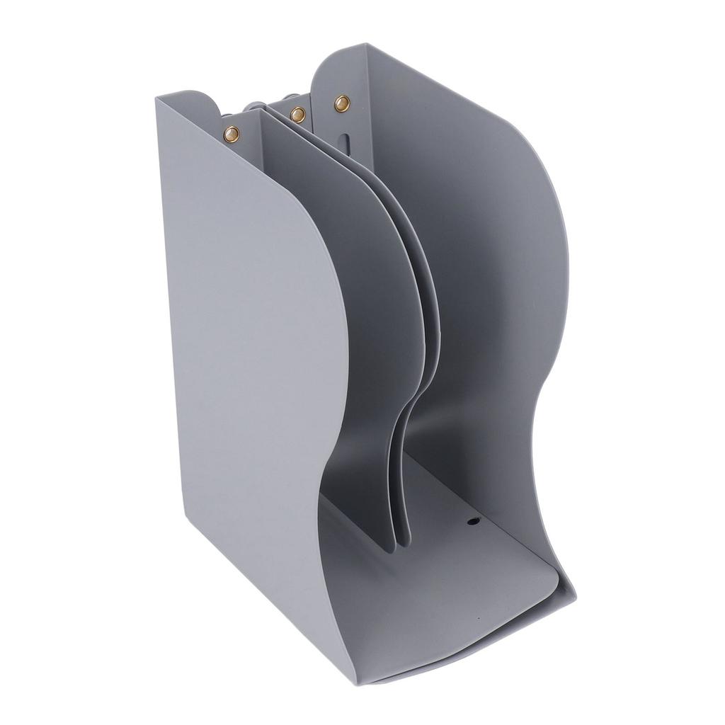 Wysuwany podpórka do książek Uporządkowane przechowywanie Regulacja Metalowa konstrukcja Składane metalowe podpórki do książek w kolorze szarym dla