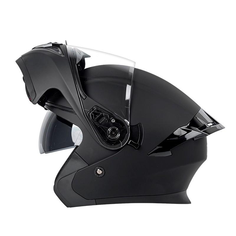Full Face Flip-Up Motorcycle Helmet With Dual Lens Scooter Electric Bike Riders Adult Unisex All Season ABS 3C Certified