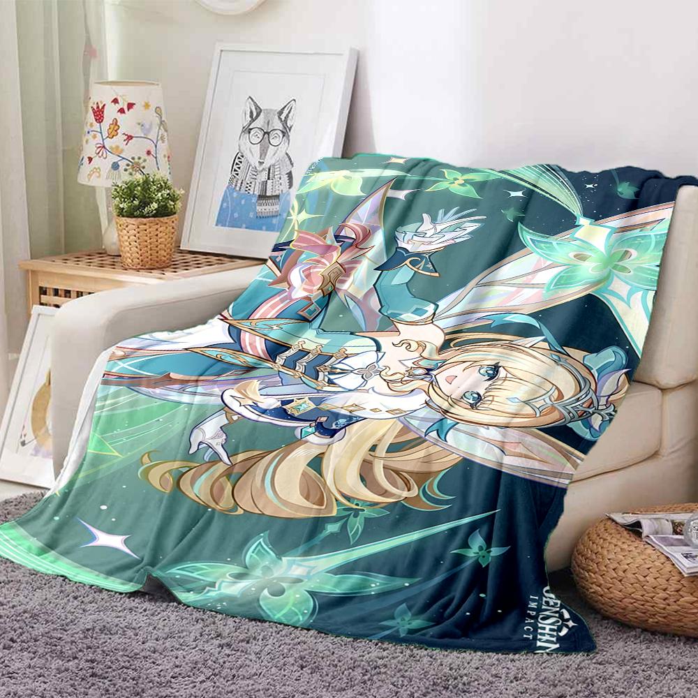 1Pc Fantasy Fairy Tale World Flannel Blanket, Soft And Comfortable, Casual Warm, Camping Travel, Christmas, Halloween Xmas Gift S1743