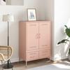 VidaXL High Buffet, Cabinet with Legs and Compartments, Cupboard with Door, Living Room Organizer, Pink 843109