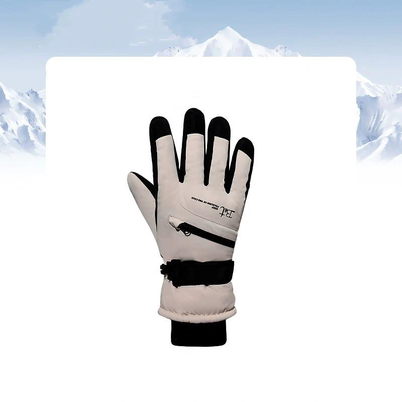 Winter Women Cold Proof Winter Ski Gloves Outdoor Padded Warm Electric Car Riding Gloves Non-slip Waterproof Touch Screen Gloves