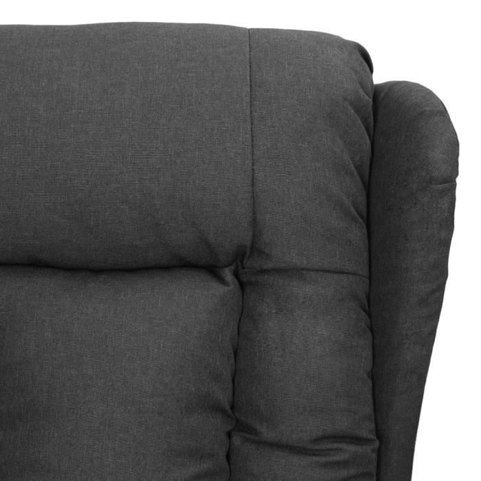 VidaXL Recliner Armchair Dark Grey Fabric, 25kg