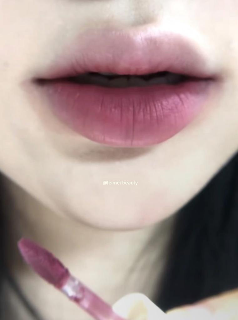 Olive Skin Tone Brightens! Akf Lip Mud M28 Smoked Taro Mud Low-Saturation Gray-Purple Grape Pink Lip Gloss Lipstick for Yellow Skin Tones