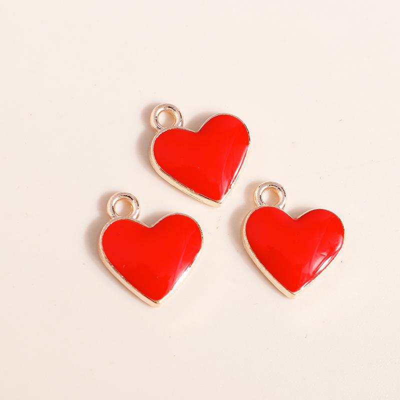 

20 шт. Милые красочные эмалевые подвески-шармы в виде сердечек с надписью Love для изготовления украшений, серег, ожерелий, браслетов, аксессуары для DIY-поделок