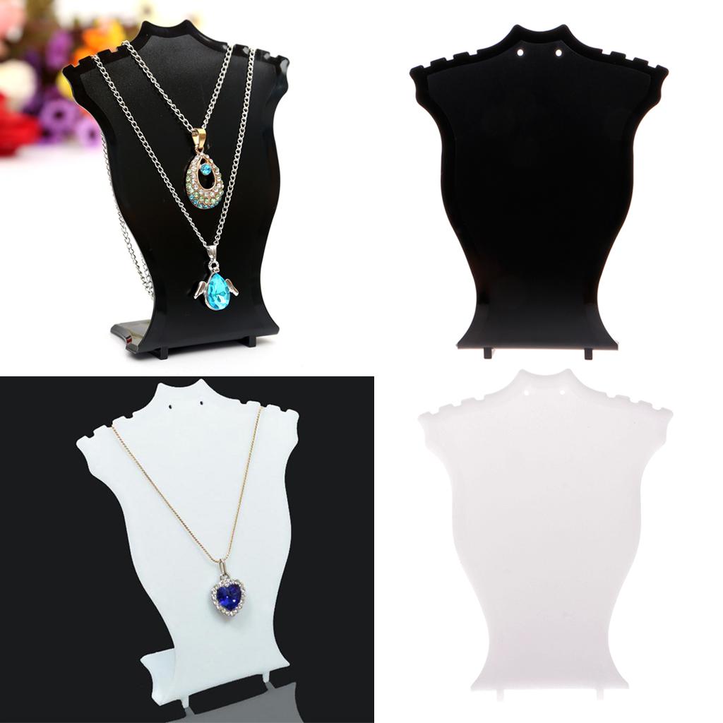 Plastic Necklace Earrings Pendant Chain Jewelry Display Model Bust Stand Suitable for Home Business Storage Presentation
