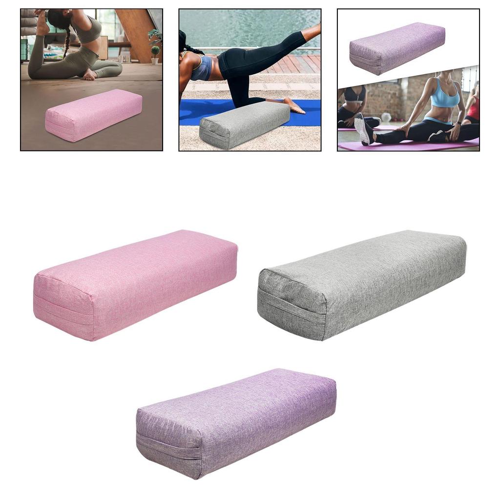 Yoga Bolster Rectangular Pillow Multifunctional Yoga Prop for Legs Lightweight Professional Easy to Clean Cushion with Handle