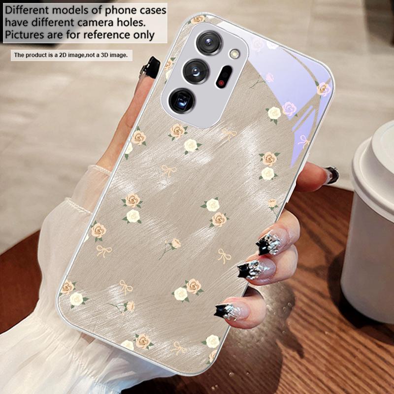 Gradient Yellow Rose For Samsung M02 12 Note 8 9 10 20 A 01 A02 A03 Core 04 05 06 10 12 13 14 15 A16 glass Ultra phone case