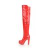Sexy Winter Over the Knee Boots Women Platform High Heels Women's High Boot Waterproof Black Red White Long Party Shoes Big Size
