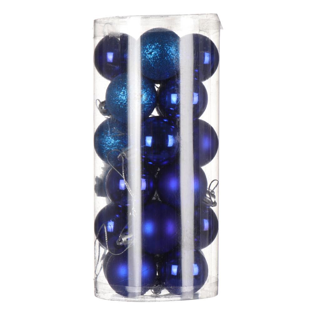 24Pcs 3/4/6cm Plastic Crafts Home Decor Xmas Hanging Ball Bauble Christmas Tree Decoration Drop Pendant