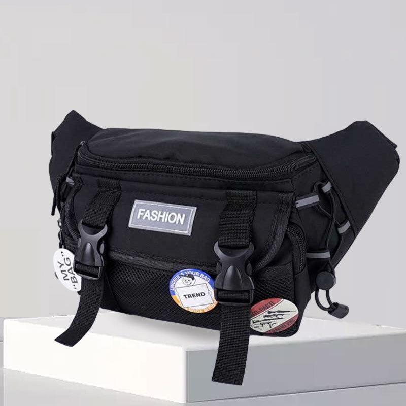 

Chest Bag Casual Crossbody Bag Nylon Shoulder Bag Large Capacity Waist Bag Student Mob A3