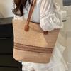 Large Capacity Woven Bag Women'S Fashion Commuter Tote Bag Foreign Versatile Shoulder Handbag