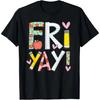 Vrij-dag Vrolijke Vrijdag Grappig Weekend Leraar Terug Naar School T-shirt