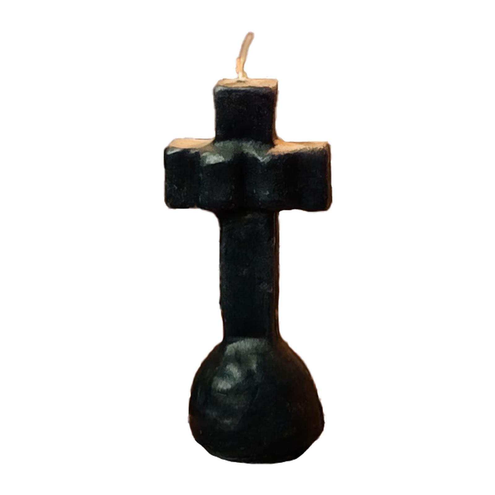 Cross Candle Hecate Jyotish Mystic Mall Decorative Soy Blend Wax Candle Pack-Of-1 чёрный
