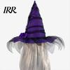 Dark Princess Party Accessories Halloween Witch Hat for Women, Gothic Mesh Rose Flower Lightweight Stage Performance Headpiece Wizard Costume, Cosplay
