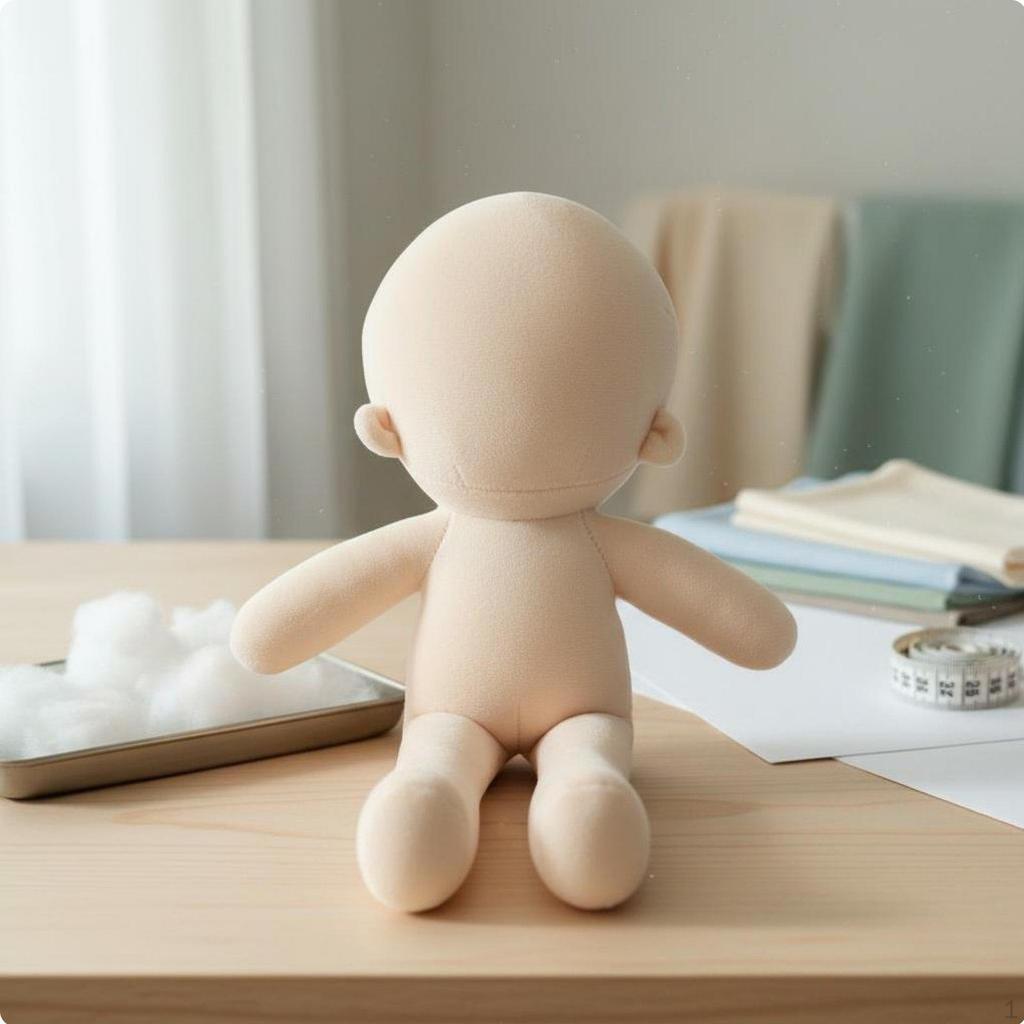 DIY Doll Supple Soft Velvet Textile Blank for Crafters, Hobbyists