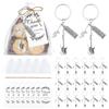20 Sets Music Party Favors Bulk Music Keychain With Cards Organza Bag For Birthday Party Music Theme Party Decor Supplies