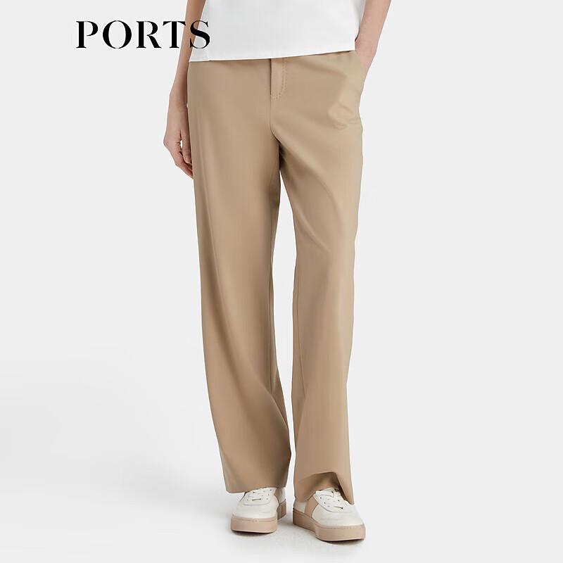 PORTS Women's Walnut Brown Straight-Leg Casual Pants