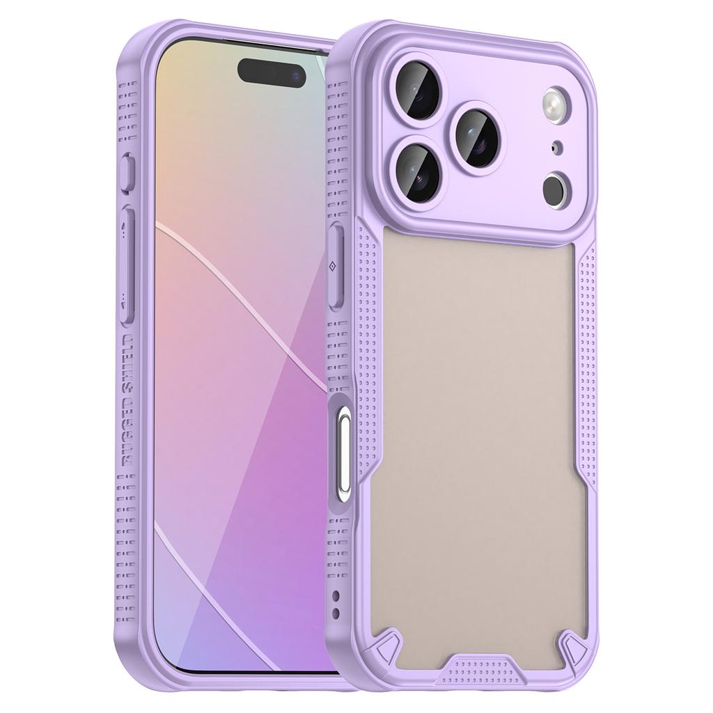 For iPhone 17 Pro Case PC+TPU Semi-Transparent Frosted Finish Protective Phone Cover
