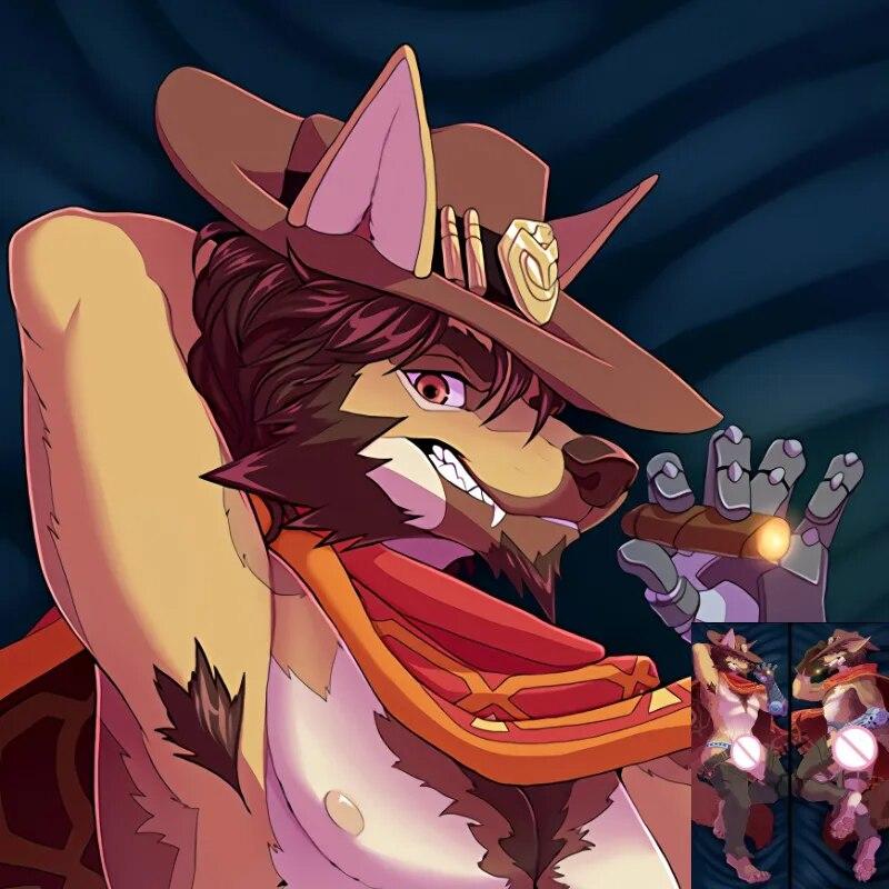 

DIY индивидуальный заказ Mccree Loona Furry Fluffy Anthro аниме Dakimakura наволочка обнимающая подушка для тела чехол с двусторонним принтом