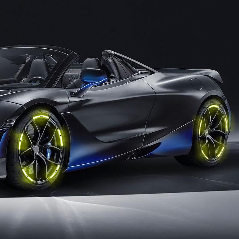 Car Wheel Hub Reflective Sticker Tire Rim Reflective Strips For Ford Mustang F10 Zapatillas Miniatura Gt Shelby 2005 2015 Mujer 2012 Kuga