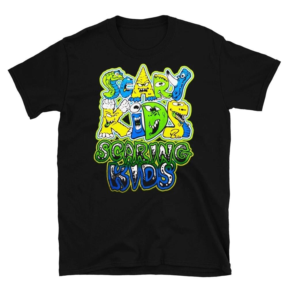 

SCARY KIDS SCARING KIDS Monster Letters Band T-shirt Unisex Cotton tee BL1497 2XL
