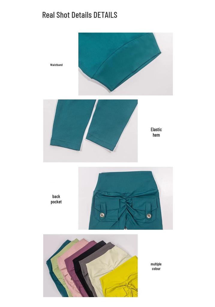 High Waist Butt-Lifting Cargo Yoga Pants with Tummy Control