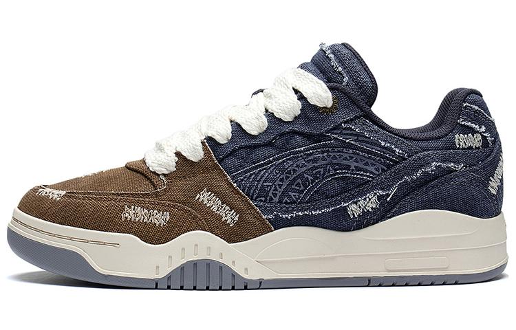 Li Ning Yuebai Denim Abrasion Resistant Breathable Abrasion Resistant Breathable Low top Skateboard Shoes Men s AGCS427-5 41