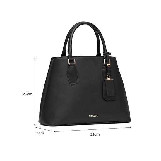 Geantă de mână Miraggio Olivia Solid pentru femei cu curea reglabilă și detașabilă Sling/crossbody